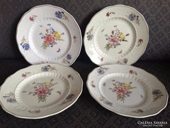 4 db szalagos Herendi fajansz tányér - 1880-as évek