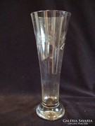 Antik csiszolt üveg váza