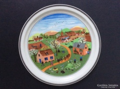 Villeroy and boch festett porcelán tányér