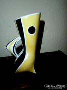 Art deco Török J. Zsolnay porcelán macska váza 