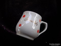 Mini porcelain, souvenir cup from Keszthely
