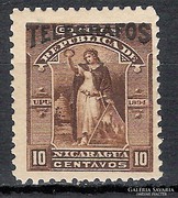 Nicaragua 1892 Telegrafos 10 centimos / nem falcos /