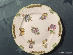 Herendi Viktória mintás süteményes tányér, porcelain plate