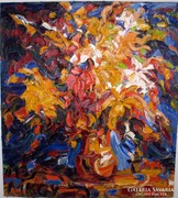 Medgyessy-Kovács Gyula: Still Life of Flowers c. paintings