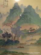 Eredeti kézzel festett Kínai  selyem kép