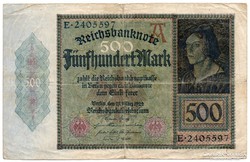 Németország 500 német inflációs Márka, 1922