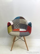 Patchwork huzatos modern, dizájn fotel
