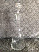 Vintage glass bottle with stopper