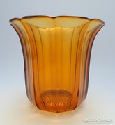 Art deco borostyánüveg váza