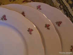 Vadrózsás porcelán tányér 3 db