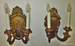 Barokk faragott lámpa falikar pár 