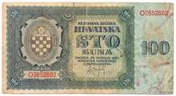 Horvátország 100 horvát Kuna, 1941