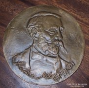 Hantken Miksa 1821-1893 bronzplakett
