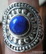925 ezüst gyűrű, 19,5/61,2 mm lápisz lazulival