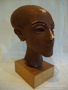 Amarnai hercegnő egyiptomi fej kerámia büszt