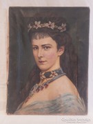 Dévay A. : Magyar Királyné olaj-vászon festmény