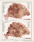 Magyarország népsűrűsége és műveltsége térkép 1890