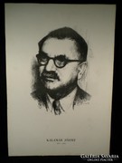 V202 Jelzett Kalmár József portré kőnyomat