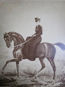 1878 ERZSÉBET KIRÁLYNÉ SZISZI CABINET GOTÓ FÉNYKÉP FOTÓLAP LOVAGLÁS