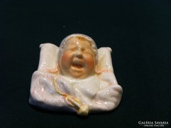 Karl Ens pólyás baba porcelán falra kasztható figura