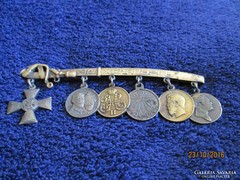 Cári orosz ezüst kard kitüntetés miniatúrákkal