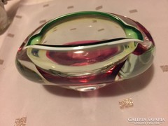 Művészi üvegtál, kristályüveg - crystal glass bowl (6)