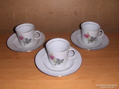 Alföldi porcelán rózsás kávéscsészék (7/K)