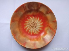 Virágmotívumos kézzel festett gránit tányér-falitányér