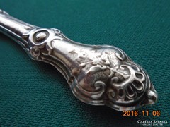 Antik-Barokk ezüst nyelü villa-18 cm
