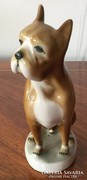 Zsolnay figura: Boxer kutya