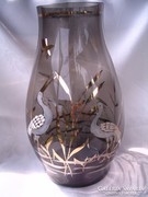 Kézzel festett füstüveg váza