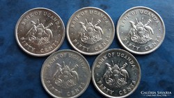 Uganda, 5 db 50 cent.