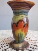 Iparművész kerámia  váza csurgatásos technika, hibátlan .20.sz.dereka  175 cm-Ajándékba is