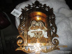 Szent Család,nyitott,antikolt,falra akasztható szekrénykében