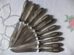 10db ezüst nyelü vajazó kés