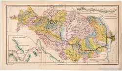 A Duna térkép 1894 , eredeti, antik, Pallas