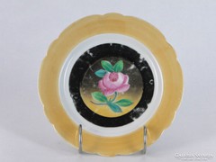 0J889 Régi hibátlan rózsadíszes porcelán tányér
