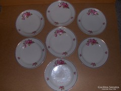 Zsolnay porcelán lapos tányér készlet 6+1 sz. (2)