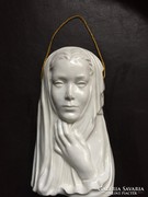 Falra akasztható Szűz Mária porcelán