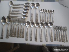 Antique Silver cutlery set, 34 pcs, 1407 grams