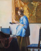 Jan Vermeer van Delft: Levelet olvasó nő 80000 Ft