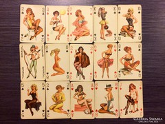 Francia kártya, römi Pin Up lányok 60-as évek