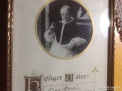 Pápai áldás  11. Pius bélyegezve aláírva  1932