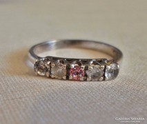 Gyönyörű antik art deco drágaköves ezüstgyűrű