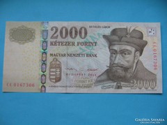 Hajtatlan  !!!!  Unc !!!! 2000 Forint 2013 CC !!!