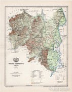 Tolna vármegye térkép 1897, antik, eredeti
