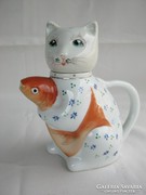 Cica macska porcelán kiöntő