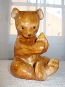 Bodrogkeresztúr ceramic bear with honeycomb honey