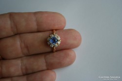 14K arany gyűrű kék kővel 3,5 gm