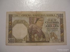 Szerbia 500 Díbár 1941.